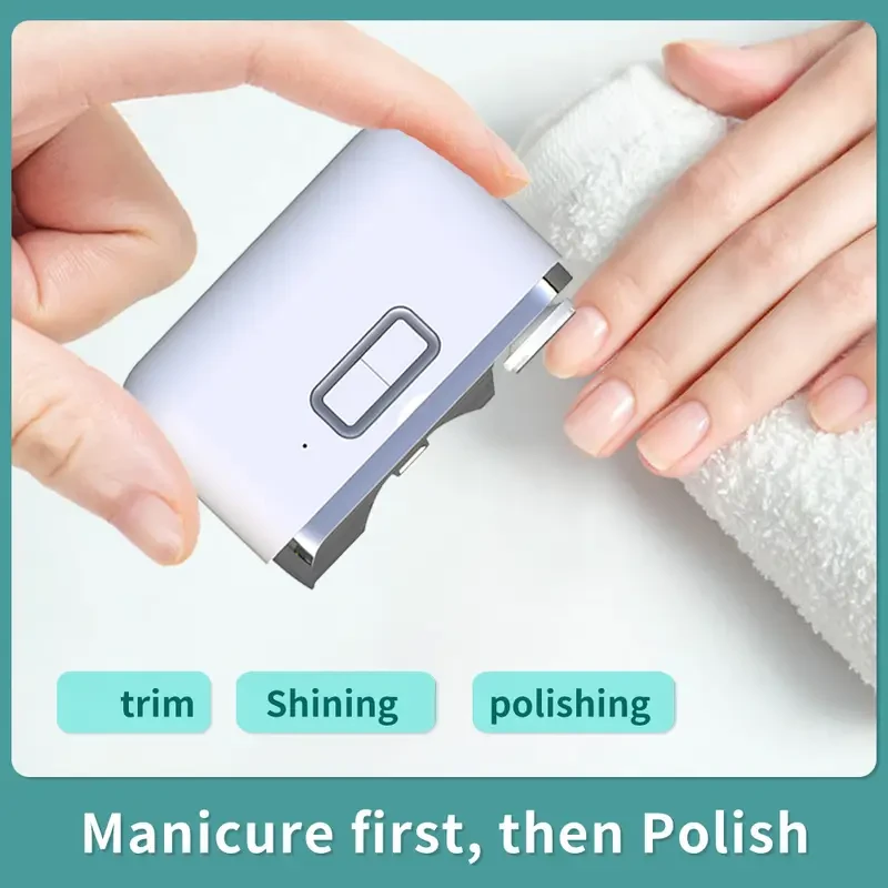 2-in-1 Electric Automatic Nail Clipper & Polishing Trimmer