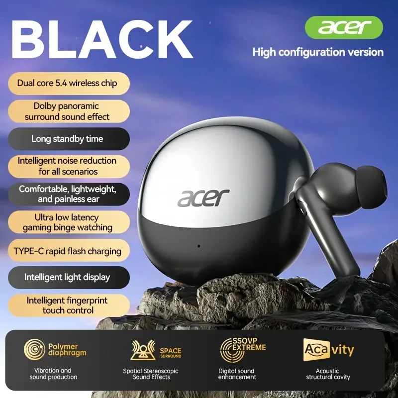 ACER TWS Wireless Headphones Noise Cancellation