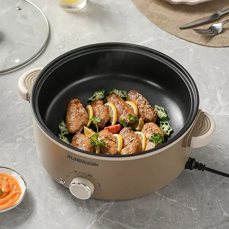 AU Plug 3L Hot Pot Cooker Skillet - Non-Stick Grill for Frying
