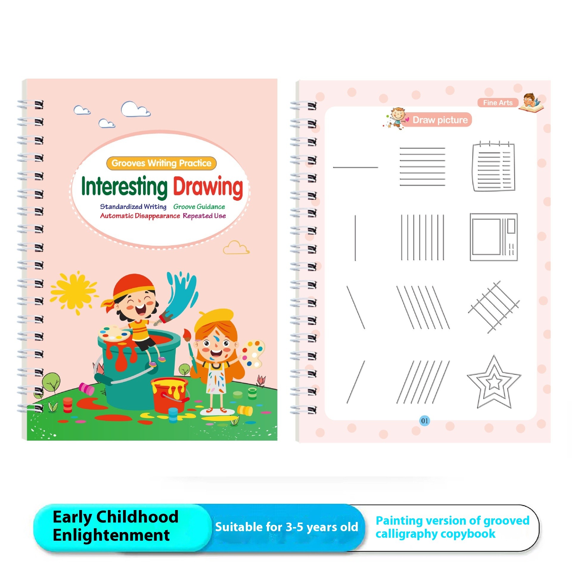 Full English Groove Copybook Children's Alphabet Digital Painting