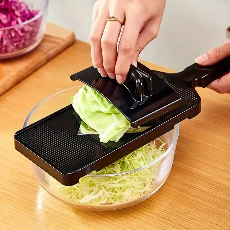 Stainless Steel Cabbage Slicer - Manual Shredder with Ergonomic Handle