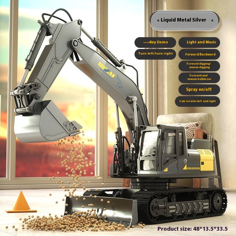 Children's Remote Control Car Alloy Excavator Car