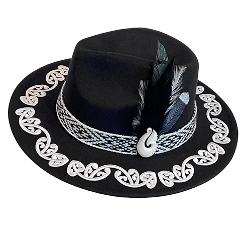 Ptae - Black Fedora Felt Hat
