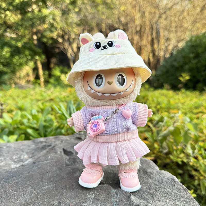 Cartoon Plush Toy Doll Clothes Love Sweater Yarn Dress