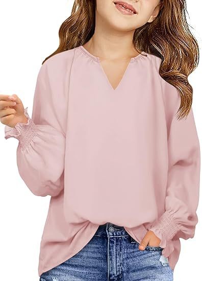 New Loose-fitting Solid Color Long Sleeves Children's Clothing Shirt