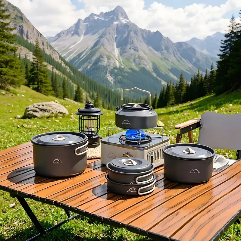 Jetbeam 9pcs Camping Cookware Set