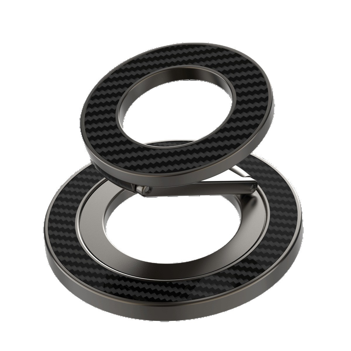 360 Degrees Rotating Car Folding Double-sided Magnetic Fastened Ring Mobile Phone Holder