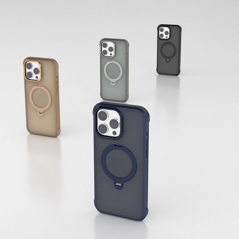 Skin-sensitive Magnetic Suction Frosted Fulcrum Bracket Phone Case