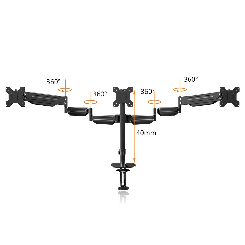 Three-screen Monitor Stand Computer Desktop Adjustable