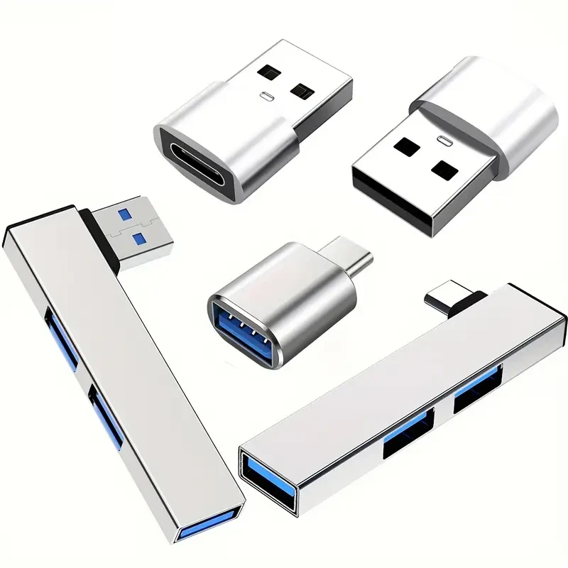 5Pack USB C Hub Set | USB 3.0 to Type-C OTG Adapter