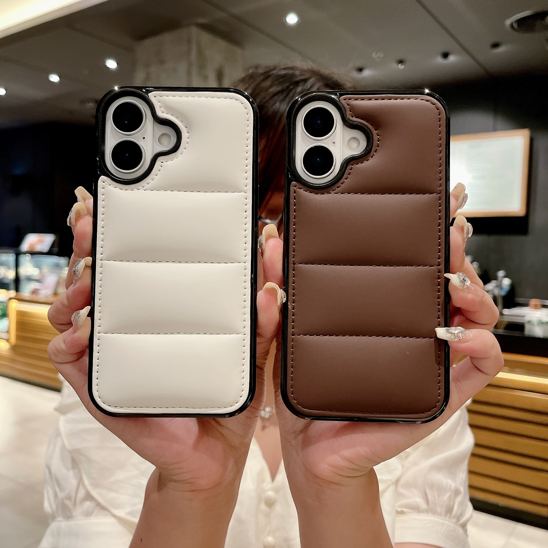 Fashion Macaron Premium Down Jacket Phone Case