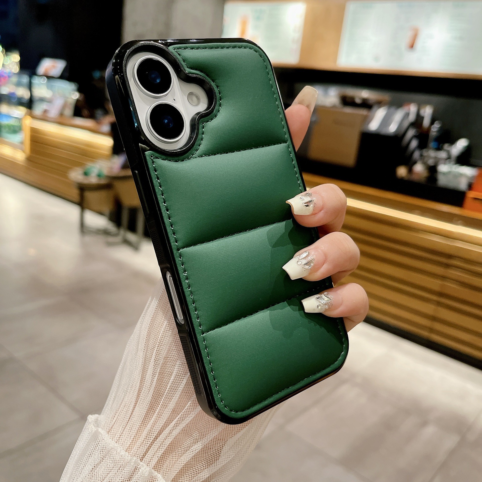 Fashion Macaron Premium Down Jacket Phone Case