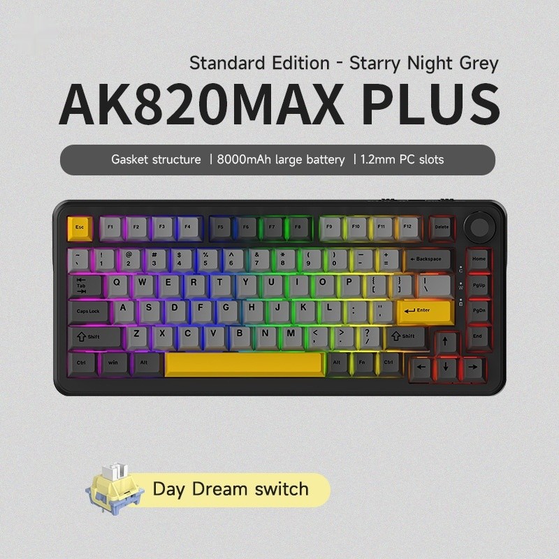 Three-mode Mechanical Keyboard Wireless Hot Plug