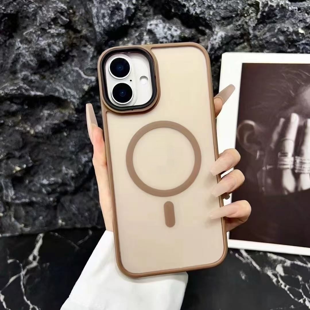 Applicable Skin Feeling Frosted Magnetic Suction Phone Case Drop-resistant All-inclusive