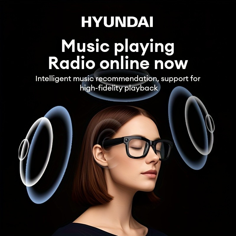 HYUNDAI M01 Long-Lasting Battery Glasses for Professionals in All-Day Meetings