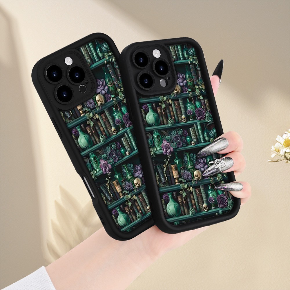 16 15 14 13 12 11 Bookshelf All-inclusive Lens Drop-resistant Phone Case