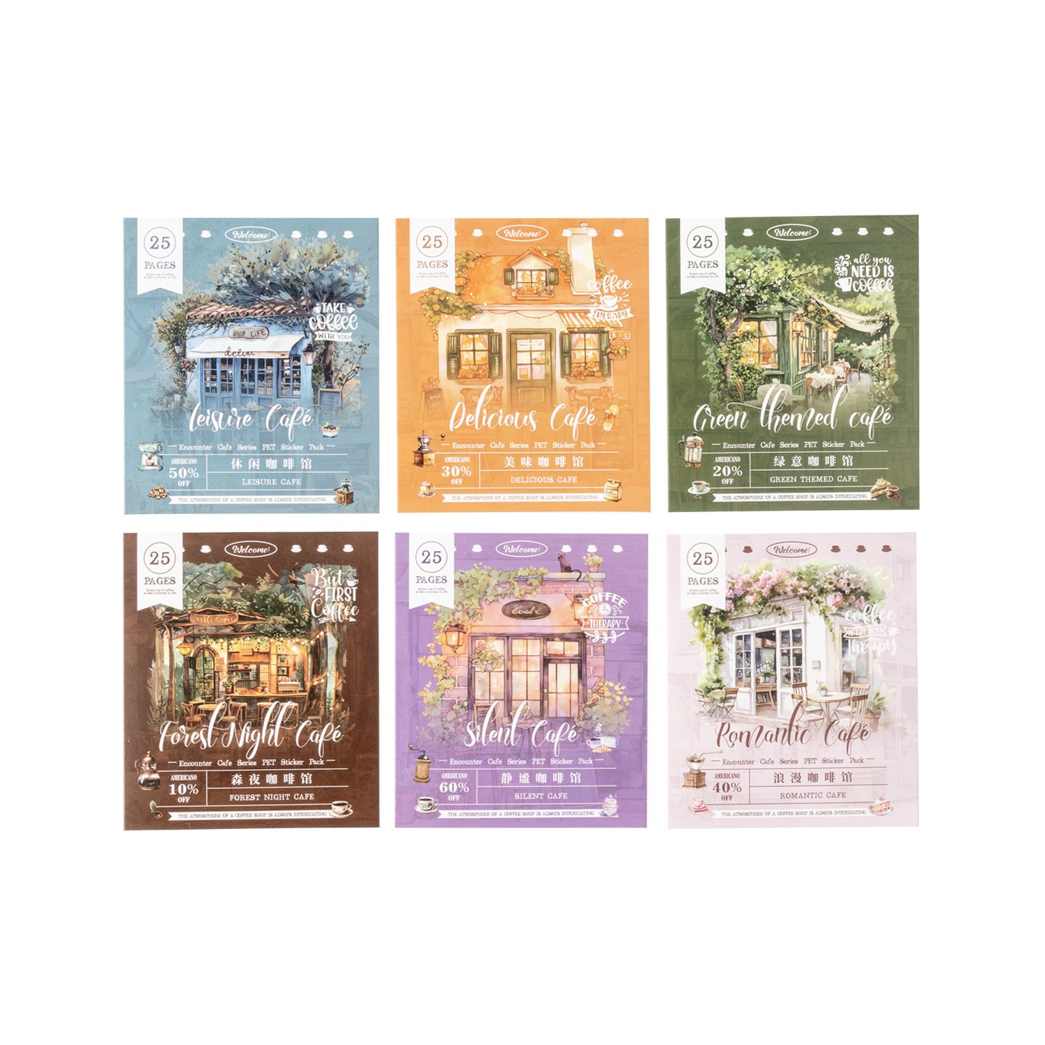 Encounter Cafe Series Hand Account Sticker Package