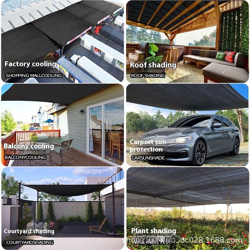 Agricultural Greenhouse Courtyard Sunshade Vegetable Insulation Black Sunshade Net