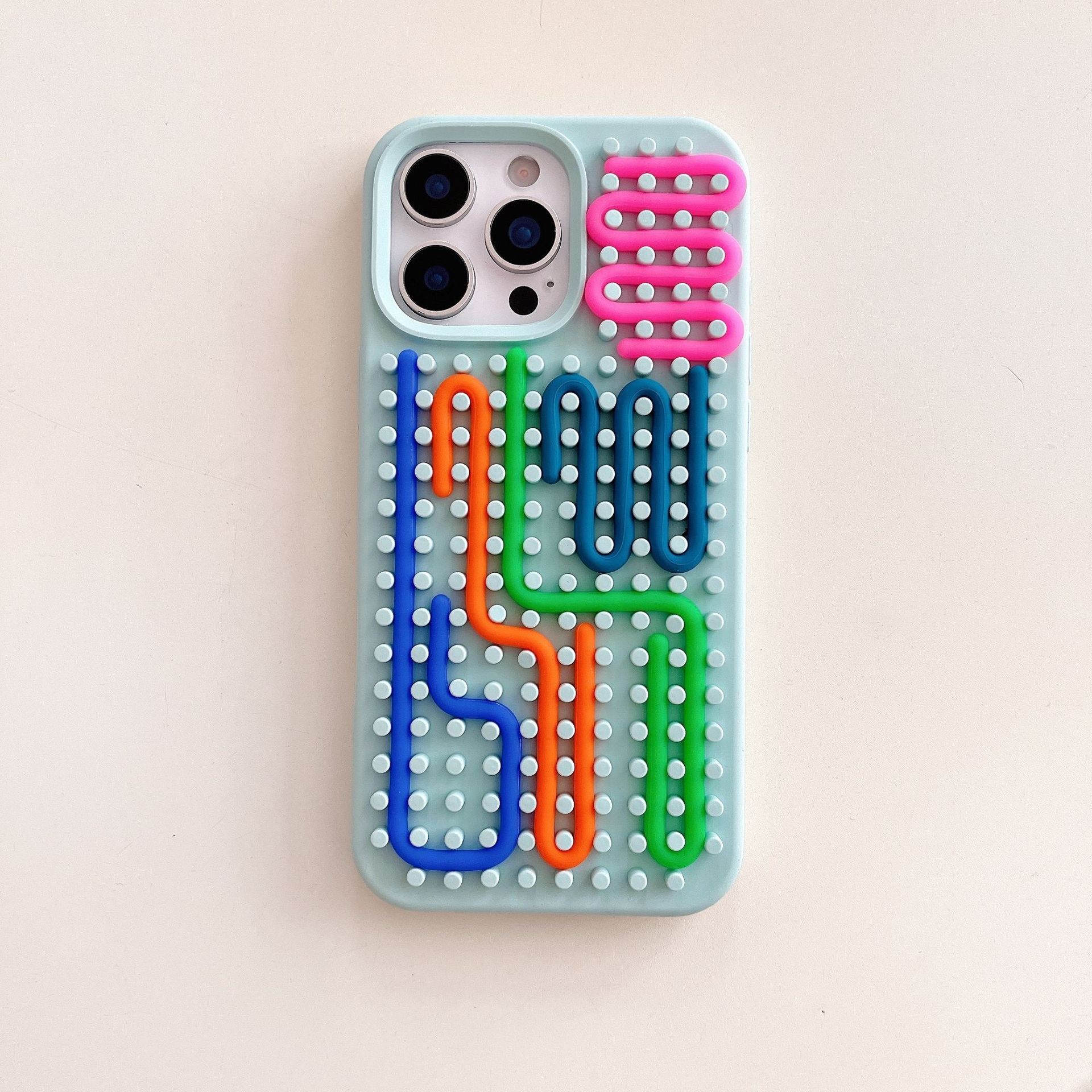 Color Stripes Silicone Phone Case Drop-resistant
