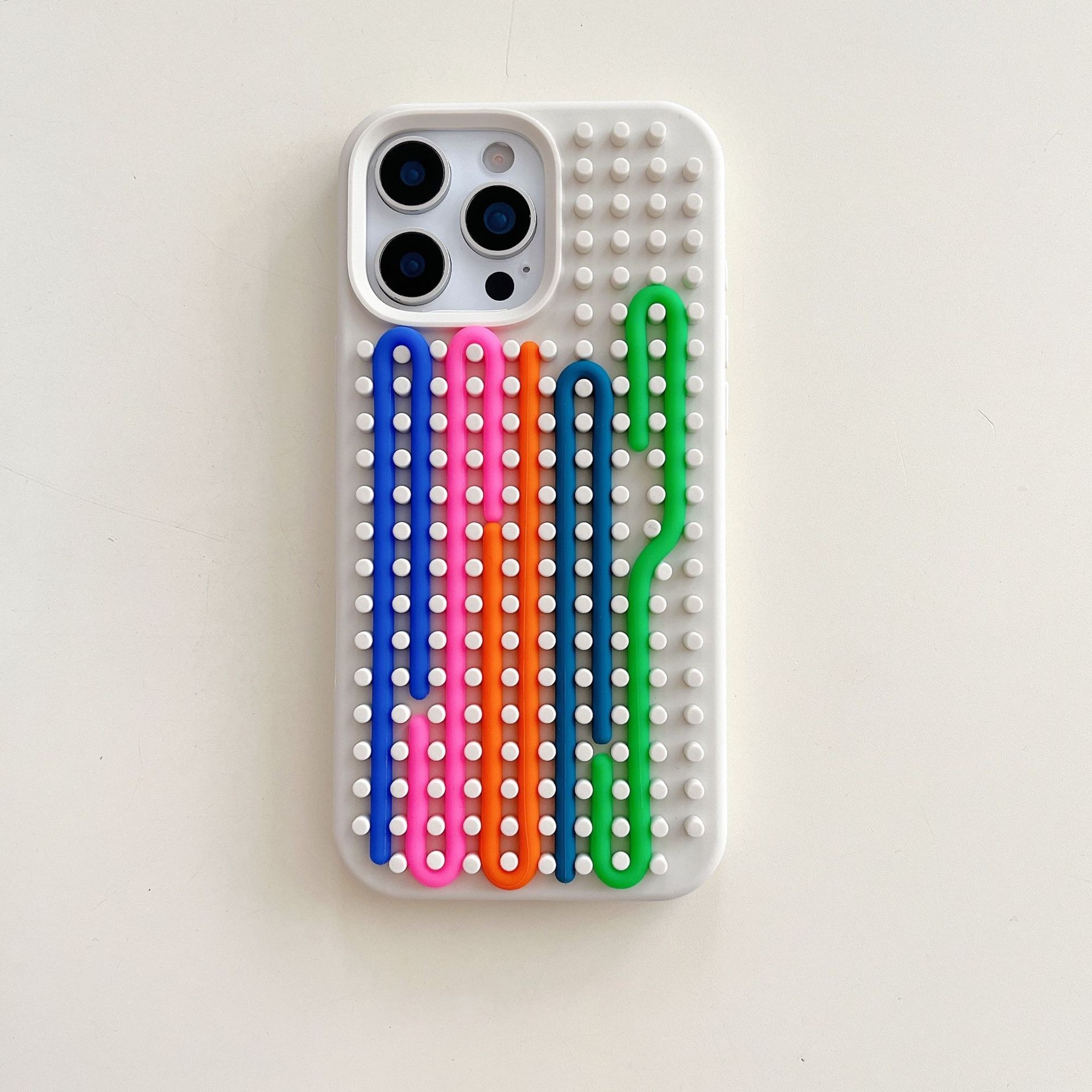 Color Stripes Silicone Phone Case Drop-resistant
