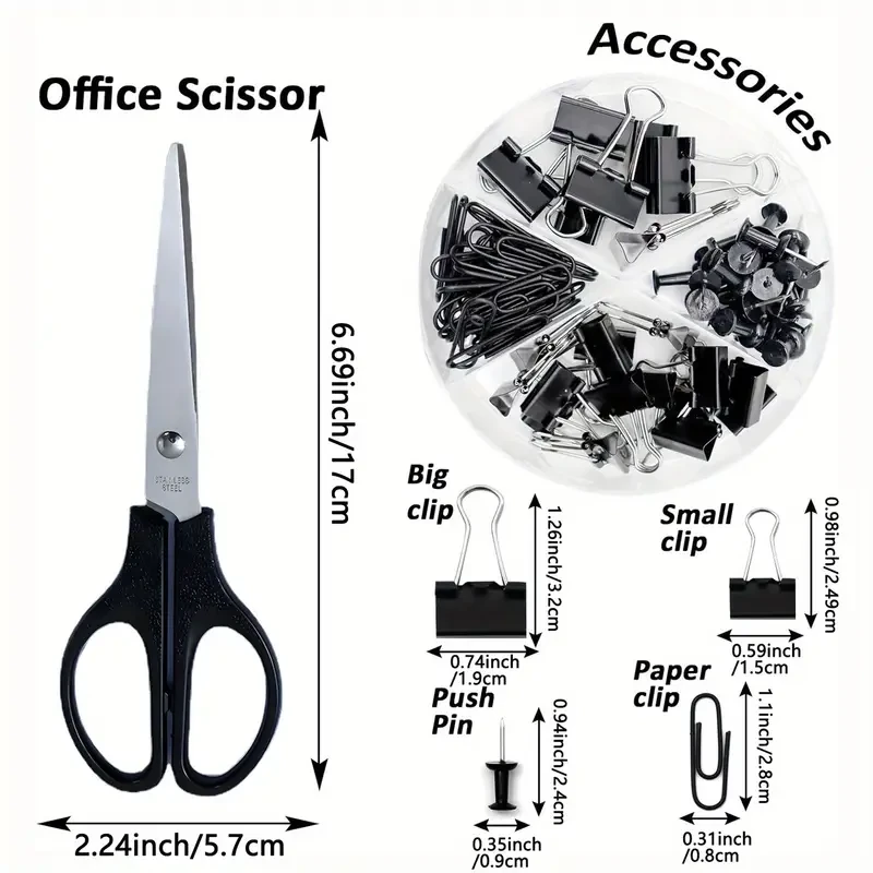 Complete Black Desk Accessory Kit