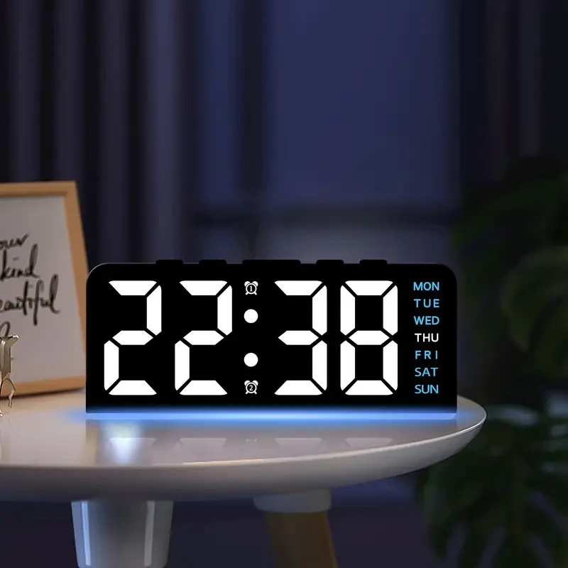 LED Digital Alarm Clock with Date Display