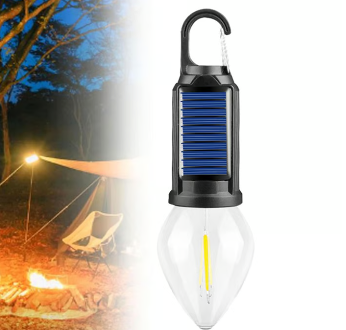 Solar Rechargeable Hooked Camping Light