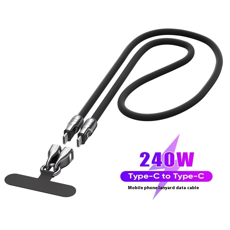New Multi-functional Mobile Phone Two-in-one Lanyard Data Cable PD Fast Charge Data Cable