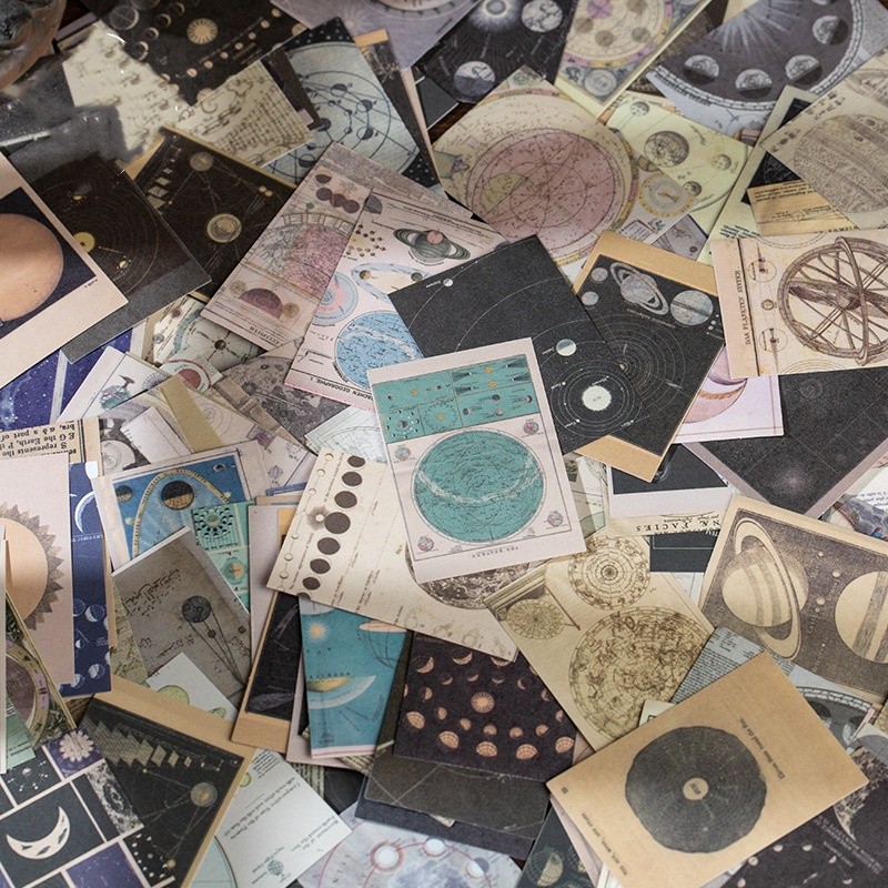 Retro Note Large Capacity Boxed Material Stickers