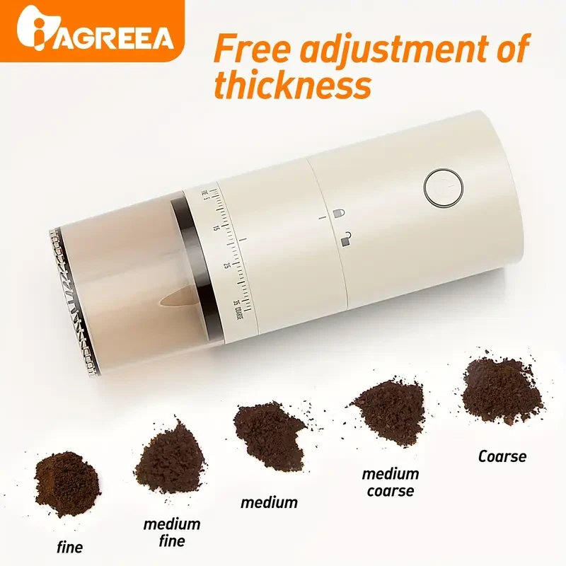 IAGREEA Coffee Grinder with 38 Adjustable Settings & Silent Operation