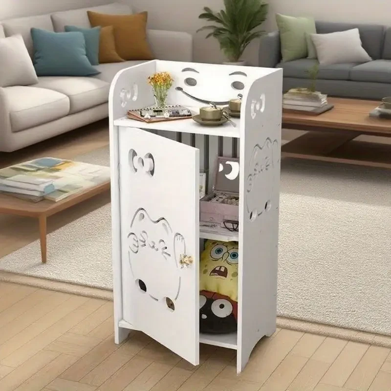 Retro Wooden Desktop Storage Cabinet Organizer with Drawers