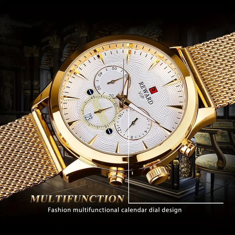 REWARD Mens Luxury Chronograph Watch