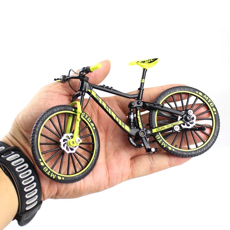 1:10 Mini Alloy Bicycle Model – Diecast Metal Finger Racing Mountain Bike