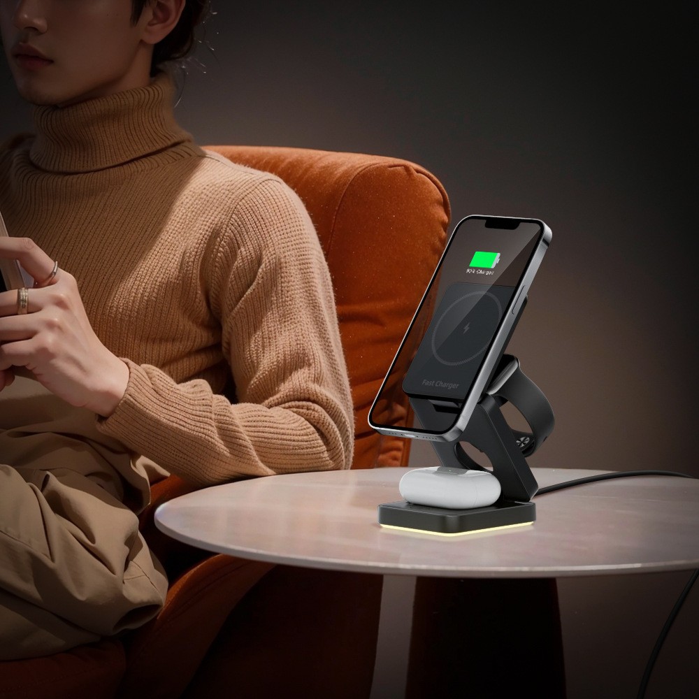 Three-in-one Wireless Charger Folding Magnetic Wireless Charger