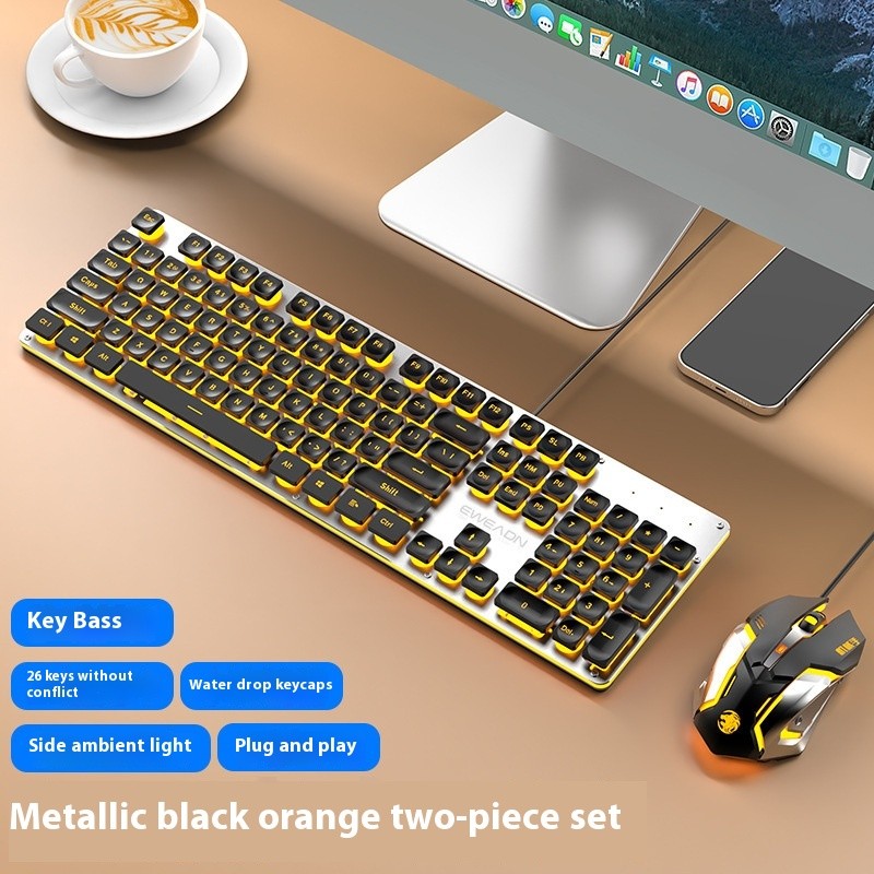 Button Mute Keyboard Wired Comfort Mechanical Feeling Suit