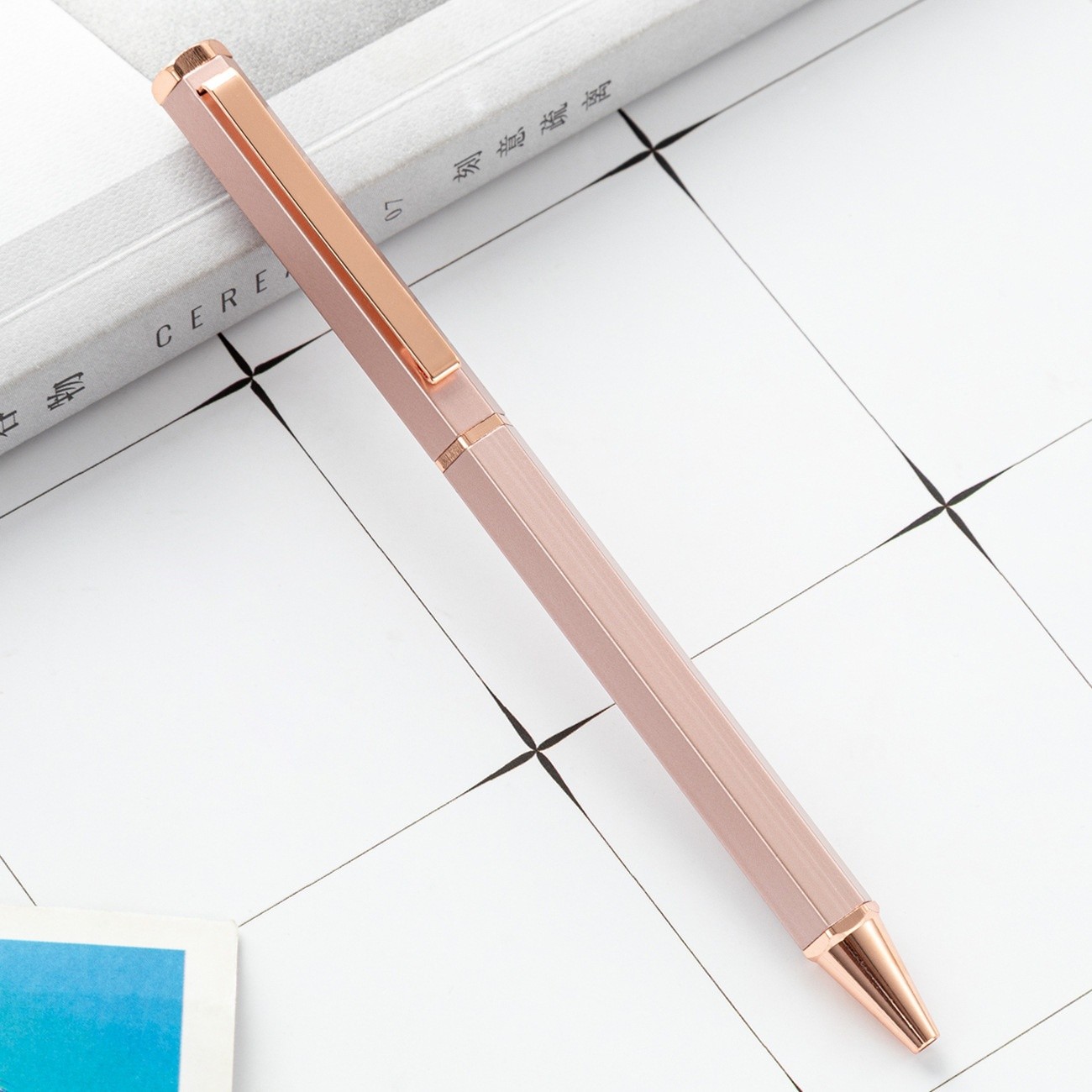 New Simple Six Angle Rod Metal Ball Point Pen