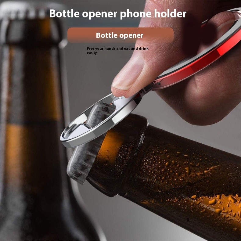 Metal Ring Buckle Creative Magnetic Powerful Adhesive Type Metal Cellphone Holder