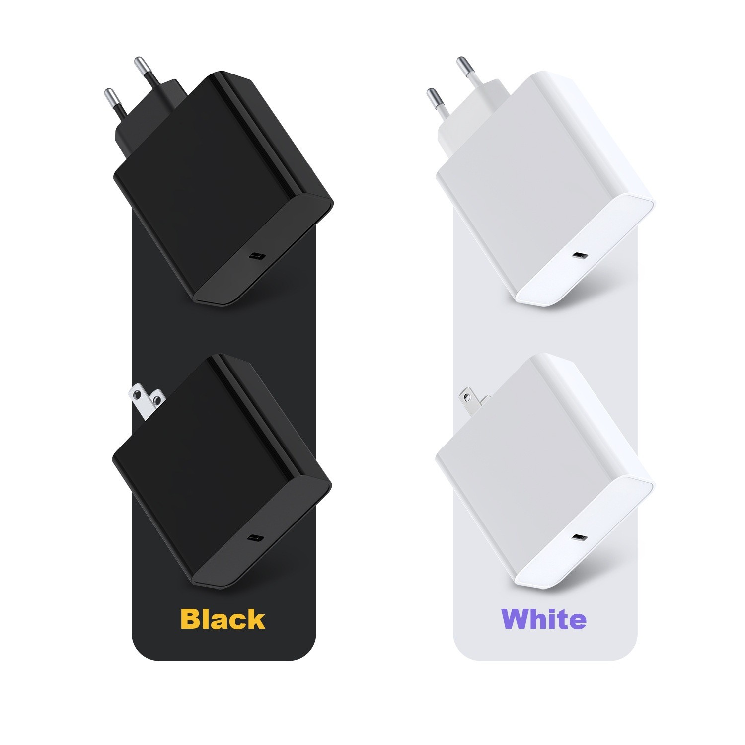 Pd100W W Gallium Nitride European Standard Single-port Adapter Camera Computer Equipment Fast Charging