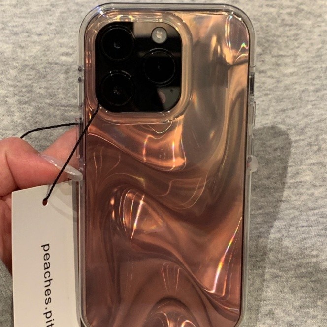 High-grade Water Ripple Blooming Double-layer MID Round Edge Phone Case