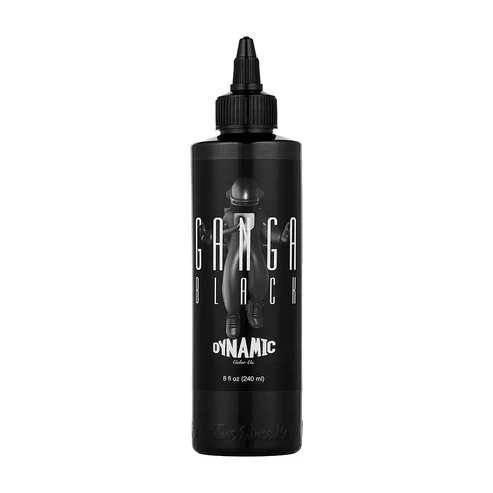 Dynamic Ganga Black Tattoo Ink  8oz Bottle