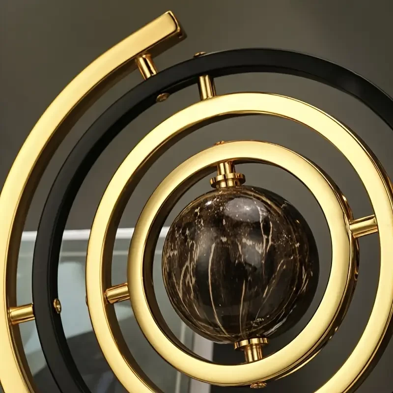 360 Rotating Modern Globe Sculpture