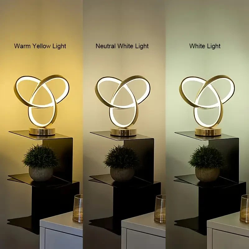 Golden Clover USB Table Lamp