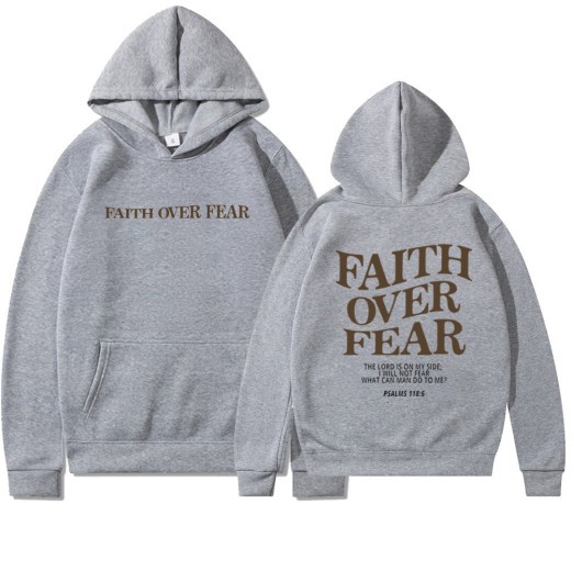 Faith Over Fear Christian Hoodie Trendy Aesthetic Clothes