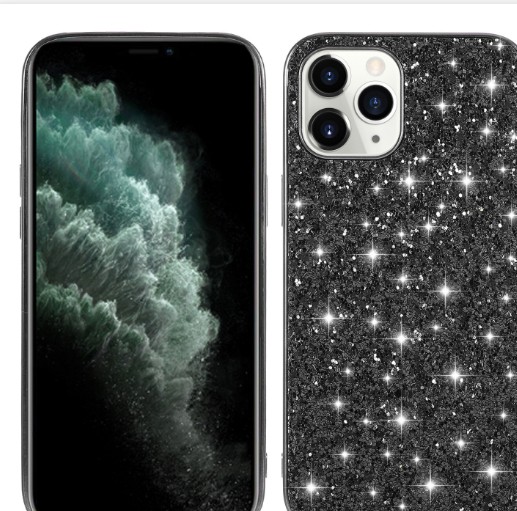 Pure Color Protective Cover Sequins Veneer