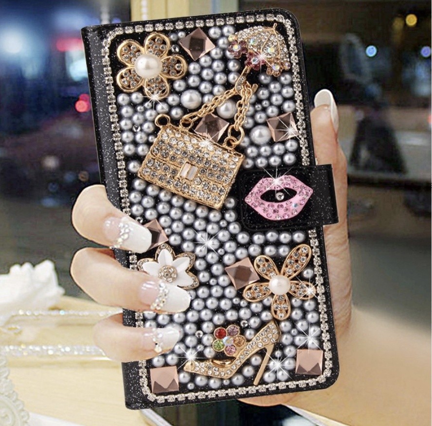 Leather Case For Phone Case All-inclusive Rhinestone