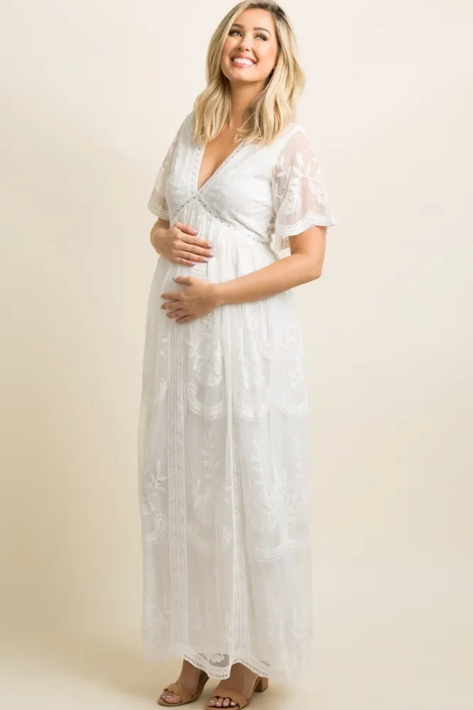 White Maternity Dress