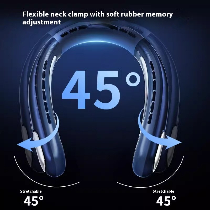 Usb Rechargeable Long Endurance Mute Leaf-free Halter Little Fan Portable Outdoor