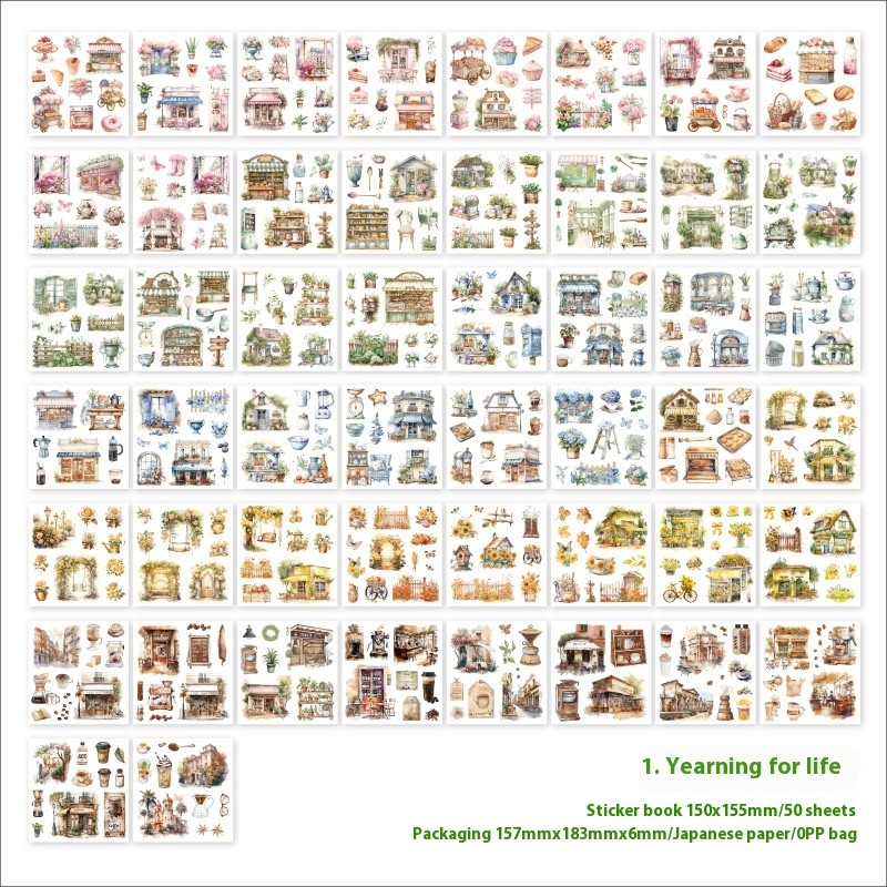 Human Flavor Series Japanese Paper Sticker Book