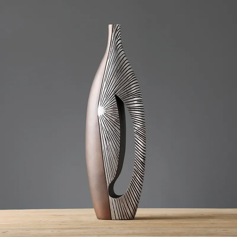 Modern Resin Creative Abstract Parlor Flowers Vase