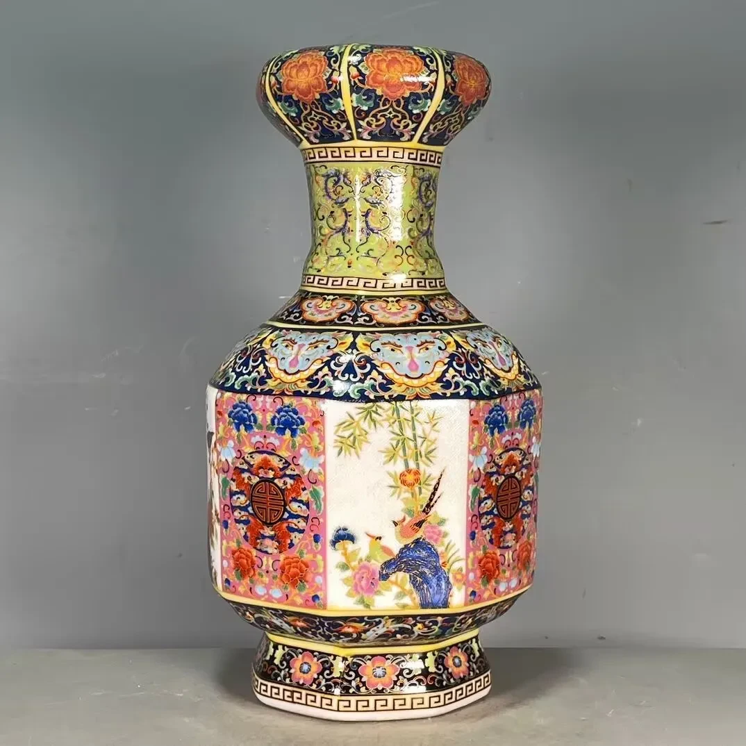 Return To The Great Qing Dynasty Yongzheng Year Enamel Color Window Flowers And Birds
